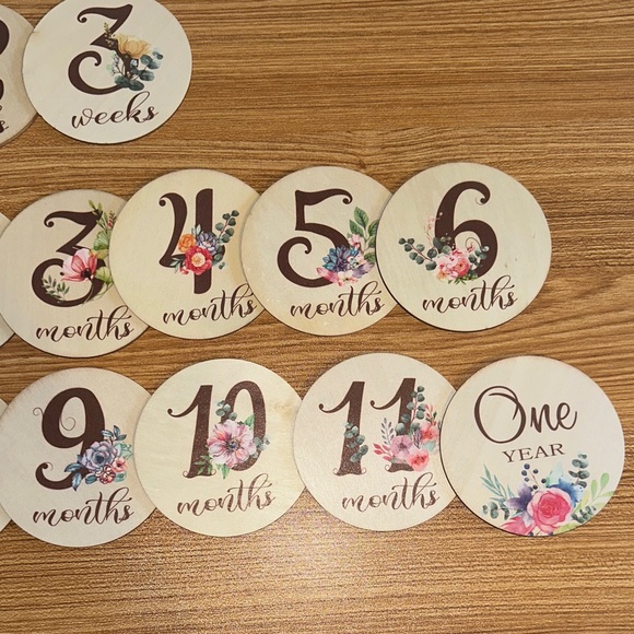 Floral Baby Milestone Cards Set - Picture 3 of 6